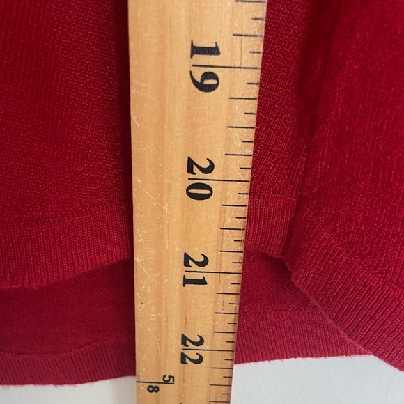 Chico's Sweater Top Size 0 US Small Red Long Sleeve Back Zipper Crewneck - Picture 6 of 8